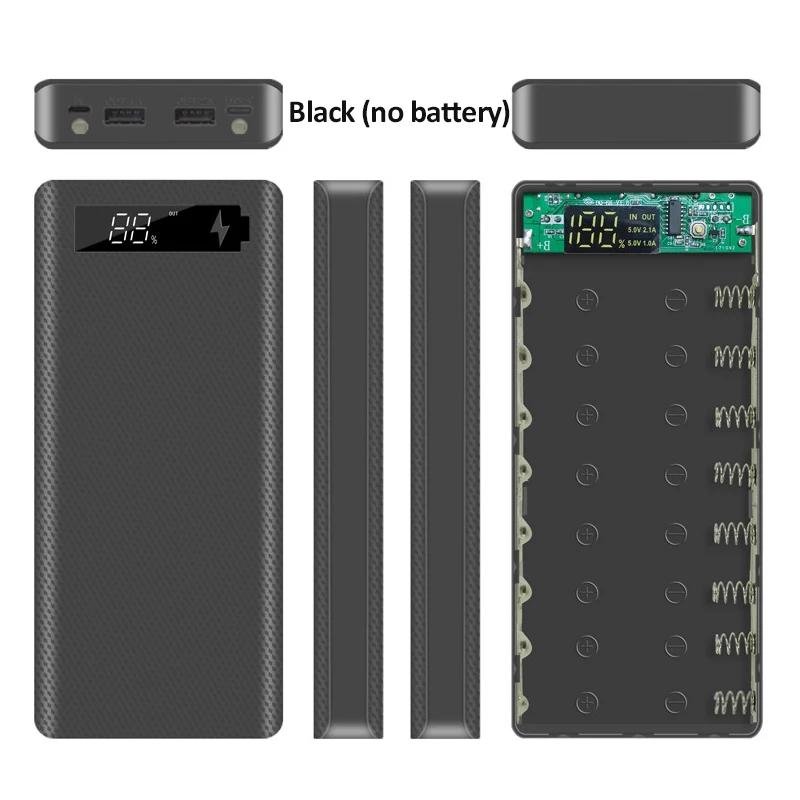 8*18650 ͸ Ȧ  USB 5V 2A ̽ ޴ ȭ  DIY   ͸   LED 